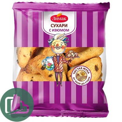Лимак Сухари с Изюмом 300гр 1/15