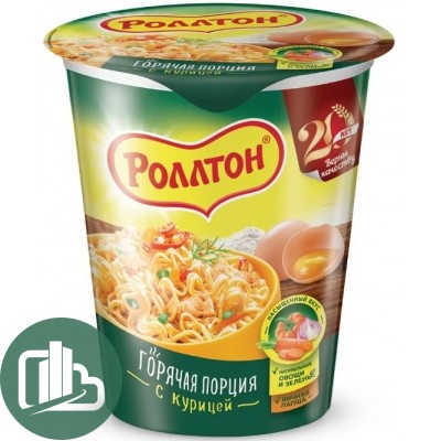 Роллтон Лапша в стак. курица 65гр 1/24