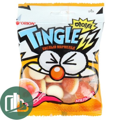 Жевательный мармелад 50гр Tinglezz Апельсин 1/18