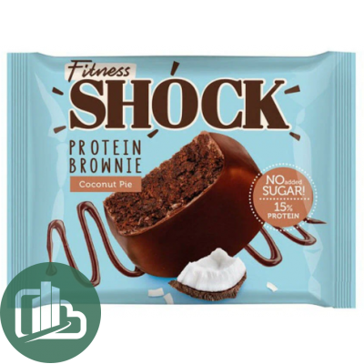 Протеиновый батончик Shok 50гр Брауни Кокосовый Пирог 1/12