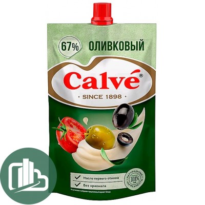 Майонез Calve оливковый 67% д/п 200гр 1/40