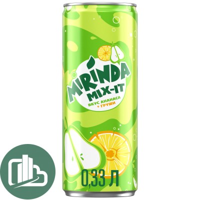 Миринда Mix-it вкус ананас+груша 0,33л 1/12