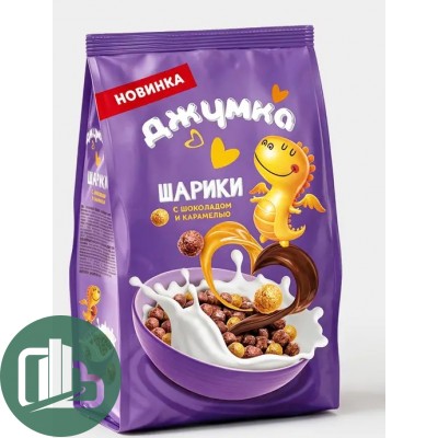 Яшкино Готовый завтрак 198гр Джумка Шарики с Шоколадом и Карамелью 1/8
