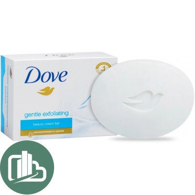 Dove мыло 90г 1/48  gentle exfoliating 