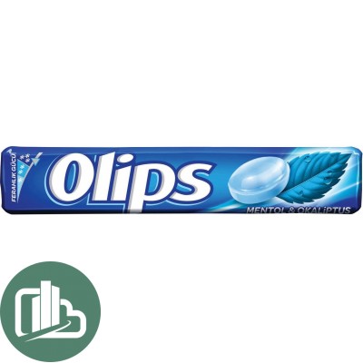 Карамель леденцовая Olips со вкусом ментола и эвкалипта 28гр 1/24