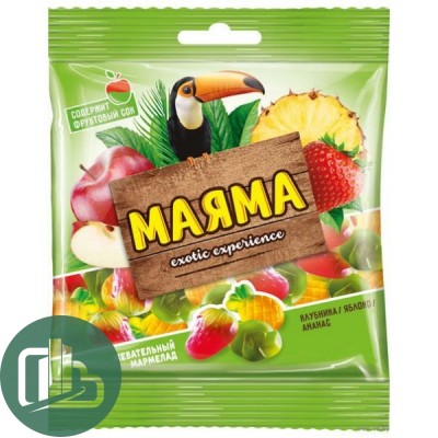 Жев, Марм, Маяма вишн/банан/ябл/сливки 70г 1/50 (Голубой)