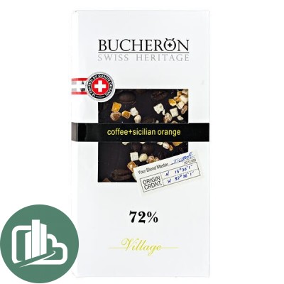 BUCHERON горький шоколад с зернами кофе и апельсинов 100гр 1/10