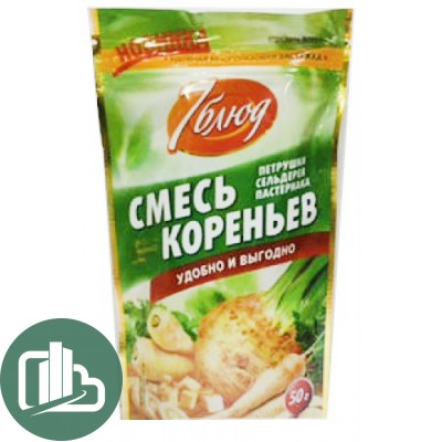 7 Блюд Смесь Кореньев сельдерей петруш.пастер. дой-пак 50гр 1/18