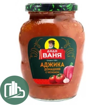 Дядя Ваня Аджика домашняя с чесноком 370гр 1/12