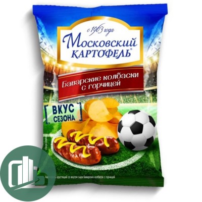 Московская картошка 70гр со вкусом баварских колбасок и горчицы 1/12