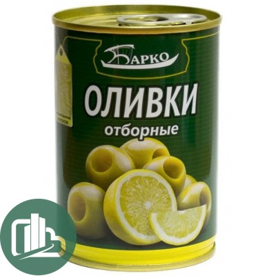 БАРКО Оливки с Лимоном 280гр 1/12