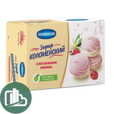 Зефир Коломенский со вкусом ванили и малины 250гр 1/12