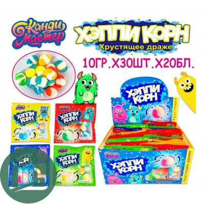 Хрустящее драже Хэппи корн 10г 1/30 (20)