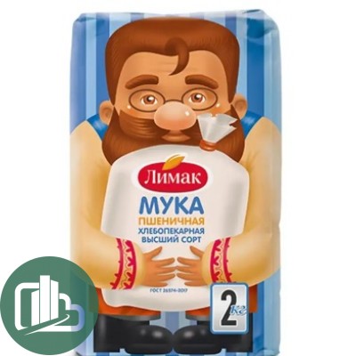 Мука Лимак пшеничная в/с 2кг 1//6