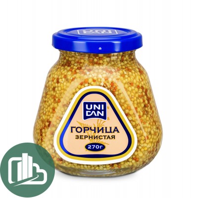 Unidan горчица зернистая 270гр 1/8