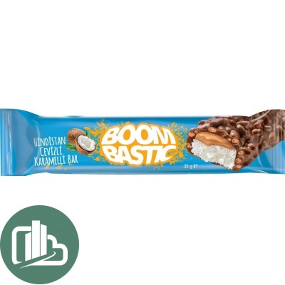 Батончик Boombastic COCONUT в мол. шок.с кокосом, карамелью и хрустящим рисом 35гр 1/12