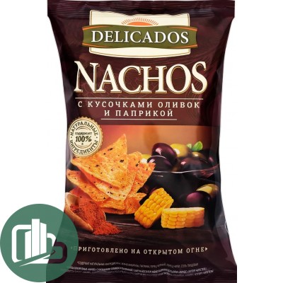 Начосы 150гр DELICADOS Паприка и Оливки 1/15