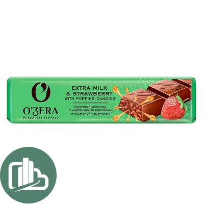 Яшкино Шоколад молочный OZera Extra Strawberry 45гр 1/30