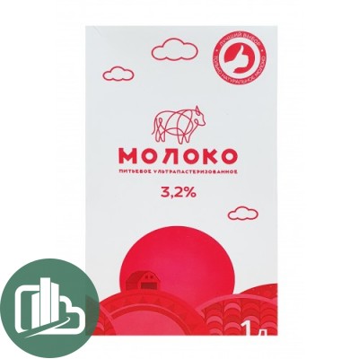 Молоко КОРОВУШКА Астра 1л 1/12