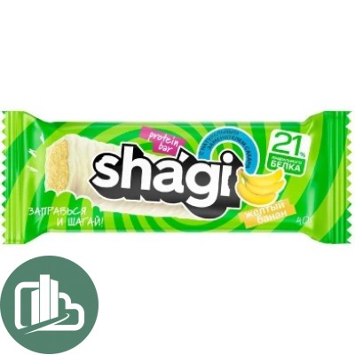 Протеиновый батончик SHAGI 40гр Банан 1/18