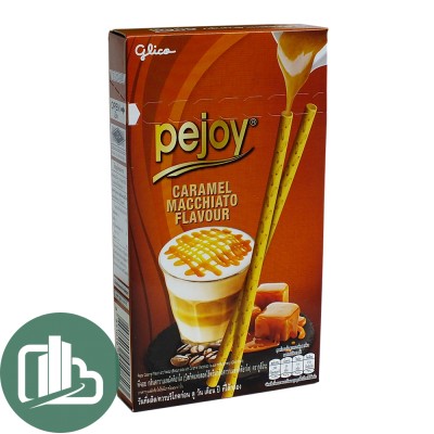 Палочки шок. Pocky PeJoy бисквитная палочка карамель и макиато 54гр 1/10