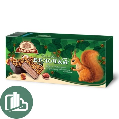Торт Белочка 250гр 1/6