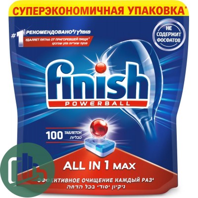 Капсулы для посудомоечных машин Finish 100таб1600гр 