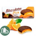 Печенье Biscolata Pia с апельсиновой начинкой , покр темн шоколадом 100гр 1/24