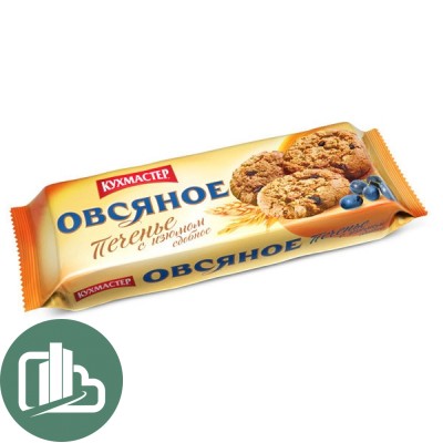 Печенье Кухмастер Овсяное с изюмом  270гр 1/12