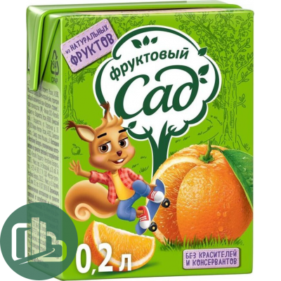 Фруктовый сад 0,2л апельсин 1/27