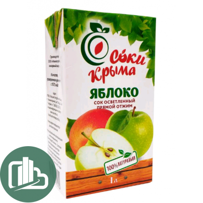 СОКИ КРЫМА Яблоко 1л 1/12