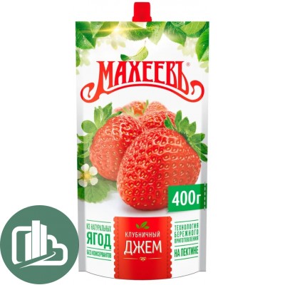 Махеевъ Джем дой-пак Клубника 400гр 1/14