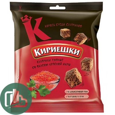 Яшкино Кириешки ржан 40гр Красная икра 1/60