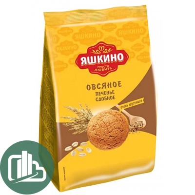 Яшкино Печенье Овсяное 450гр 1/8