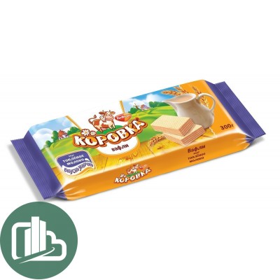 Вафли Коровка 300гр Топлёное молоко 1/11