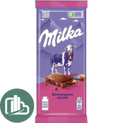 Милка 90гр Разноцветное драже с какао 1/22 (РФ)