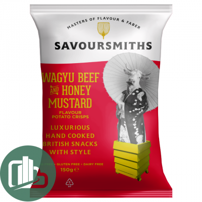 Чипсы картофельные SAVOURSMITHS с говядиной вагю и медовой горчицей 150гр 1/12