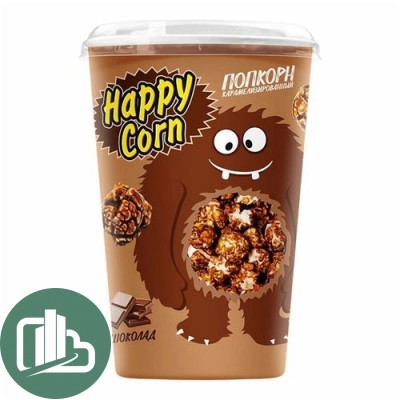 Воздушная кукуруза Happy Corn стакан 100г 1/6 Шоколад