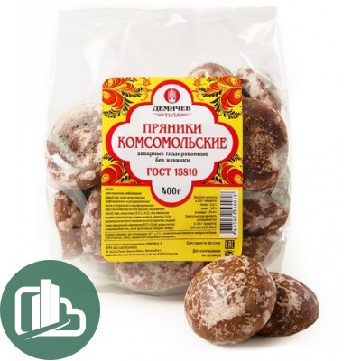 Пряники Комсомольские 400гр 1/14 (Щекино, Демичев)