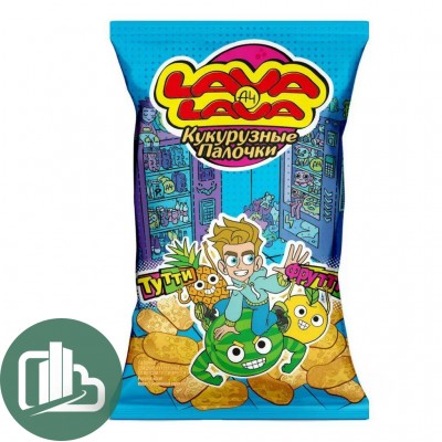 Палочки кукурузные LAVA LAVA со вкусом ТУТТИ-ФРУТТИ 50гр 1/24