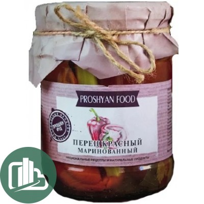 Прошян Фуд Перец красный маринованный 500гр 1/12