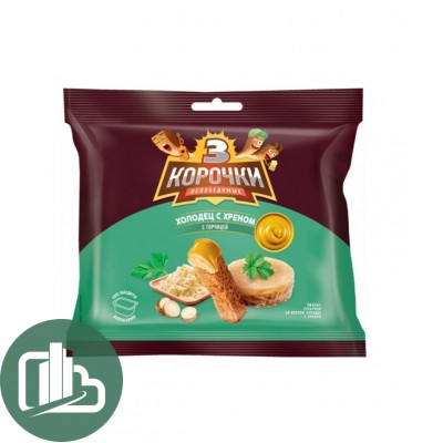 Сухарики 3 корочки холодца с хреном 100гр 1/16