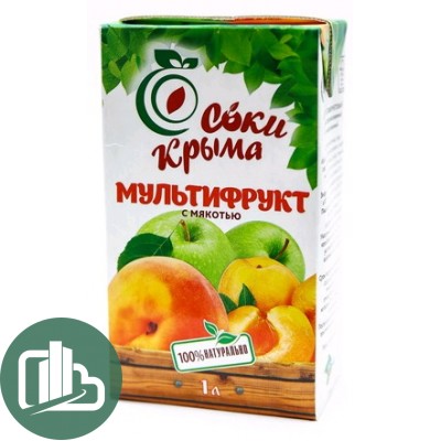 СОКИ КРЫМА Мультифрукт 1л 1/12
