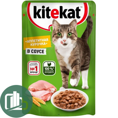 Китекат в соусе 85гр с Курицей 1/28