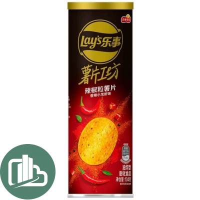 Чипсы Lay's stax со вкусом рака и острого перца 104гр 1/24 (03171)