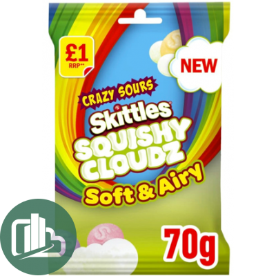 Драже Skittles Squishy cloudz (кислые) 70гр 1/14