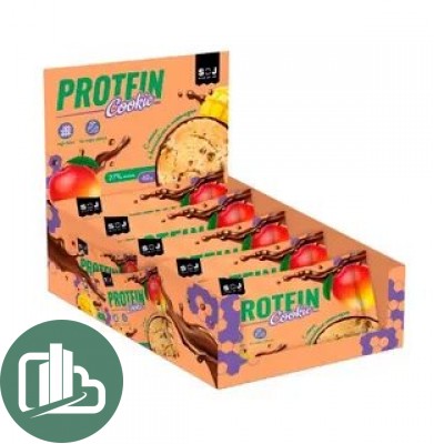 Печенье Protein Cookie со вкусом манго с шоколаде без сахара 40гр 1/10