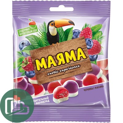 Мармелад Маяма Малина и Черника 70г 1/50 (Фиолетовый) Яшкино