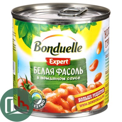Бондюэль Фасоль Белая в т/с 400гр 1/12