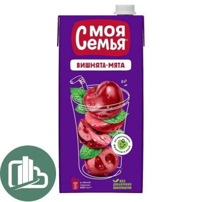 Моя семья 1,93л Груша-черн. рябина- вишня 1/6